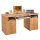 Schreibtisch Alpha mit Tastaturauszug Buche Dekor