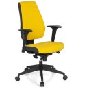 Bürostuhl / Drehstuhl PRO-TEC 500  dunkelgrau / gelb