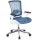 Bürostuhl SOLINGEN STYLE Sitz und Rücken Netz Design blau - Rahmen weiß