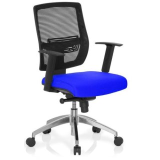Bürostuhl - Drehstuhl CORAL NET schwarz / blau