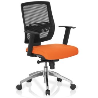 Bürostuhl - Drehstuhl CORAL NET schwarz-orange
