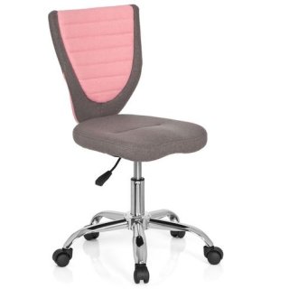 Kinder Bürostuhl - Drehstuhl KID COMFORT grau / pink