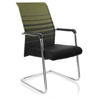 Konferenzstuhl - Besucherstuhl - Stuhl FORMA V schwarz-grün