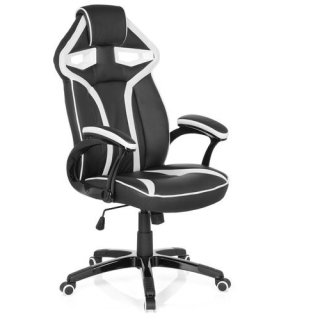 Gaming Stuhl - Bürostuhl TUNIS schwarz - weiß