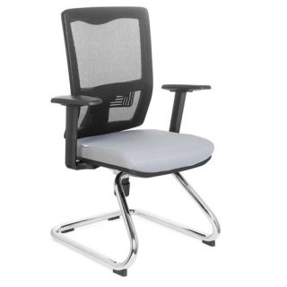 Konferenzstuhl - Freischwinger - Stuhl PERL I schwarz grau