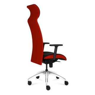 Bürostuhl TRONHILL Solium Executive Alu rot mit verstellbaren Armlehnen