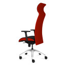 Bürostuhl TRONHILL Solium Executive Alu rot mit verstellbaren Armlehnen