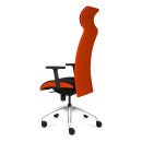Bürostuhl TRONHILL Solium Executive Alu orange mit verstellbaren Armlehnen