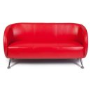Loungesofa - Clubsofa LEVIER 3-Sitzer rot
