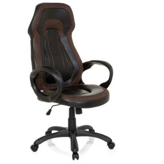 Gaming Stuhl - Bürostuhl ALMER VINTAGE schwarz - braun