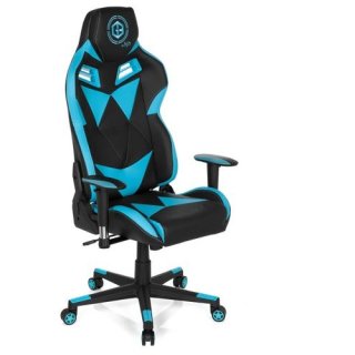 Gaming Stuhl - Bürostuhl LANGLEY 03 schwarz - blau