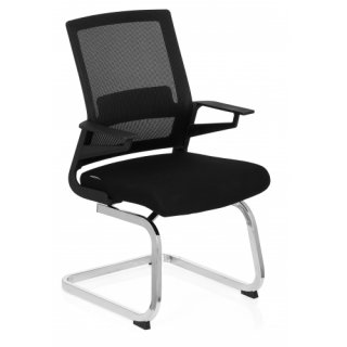 Konferenzstuhl - Freischwinger - Stuhl CLIFFTON V schwarz