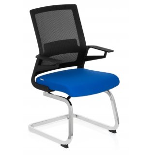 Konferenzstuhl - Freischwinger - Stuhl CLIFFTON V schwarz - blau