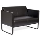 Loungesofa BALI BLACK schwarz 2-Sitzer