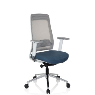 Bürostuhl / Drehstuhl CHIARO T2 WHITE blau / grau