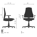 Bürostuhl / Drehstuhl CHIARO T2 WHITE grün / grau