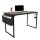 Schreibtisch / Arbeitstisch WORKSPACE H 120 x 60 mit Seitentasche schwarz / walnuß