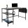 Schreibtisch / Arbeitstisch WORKSPACE H I 120 x 60 cm mit Seitenregal schwarz / braun