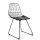 Metall-Stuhl / Living Stuhl WIREA mit Sitzkissen schwarz
