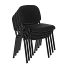 Besucherstuhl Konferenzstuhl Stuhl XT 600 4er Pack schwarz