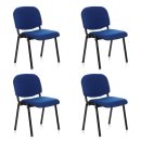 Besucherstuhl Konferenzstuhl Stuhl XT 600 4er Pack schwarz blau