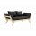 Sofa Bebop Kiefer massiv natur lackiert Dunkelgrau