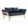 Sofa Bebop Kiefer massiv natur lackiert Marineblau