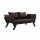Relax - Sofa Bebop Kiefer massiv schwarz lackiert Braun